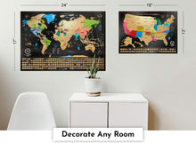 Load image into Gallery viewer, Scratch Off Map of the World + USA Map