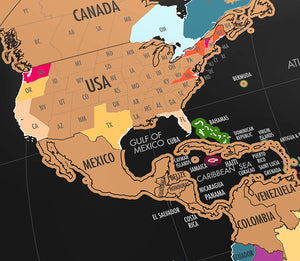 Landmass Scratch Off Map of The World